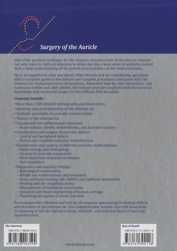 Surgery of the Auricle. Tumors - Trauma - Defects - Abnormalities