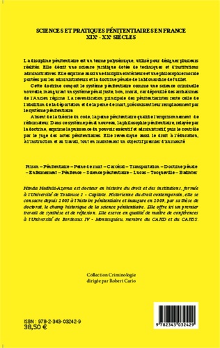 Sciences et pratiques pénitentiaires en France (XIXe-XXe siècles)