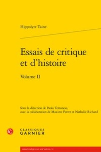 Essais de critique et d'histoire. Tome 2