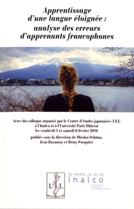 Hiroko Oshima et Jean Bazantay - Apprentissage d'une langue éloignée : analyse des erreurs d'apprenants francophones.