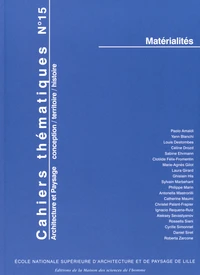 Cahiers thematiques, n  15. materialites