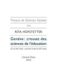 Genève : creuset des sciences de l'éducation