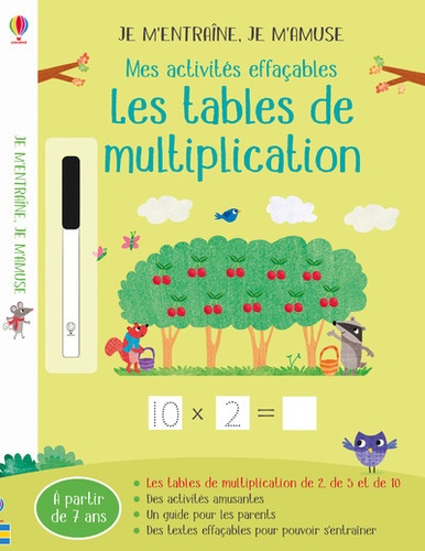 Mes activités effaçables les tables de multiplication