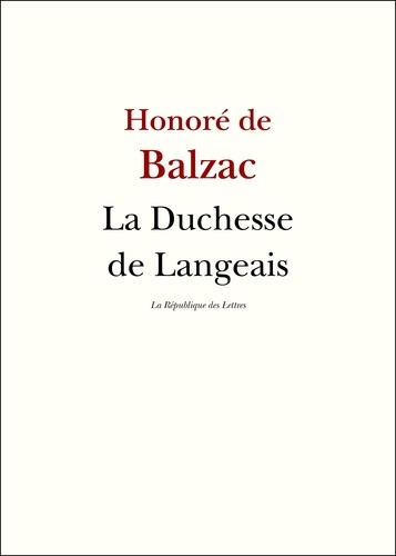 La Duchesse de Langeais