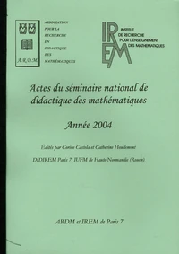 Actes du séminaire national de didactique des mathématiques