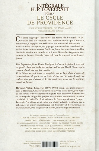 Intégrale H. P. Lovecraft Tome 4 Le cycle de providence