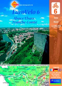  Huber Verlag - Alsace/Elsass-Franche-Comté - Dole-Basel, 1/100 000.