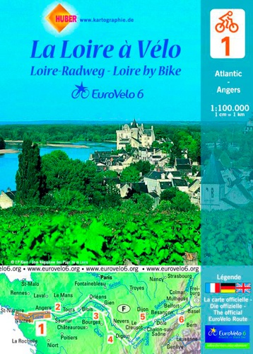  Huber Verlag - La Loire à Vélo - Atlantic-Angers, 1/100 000.