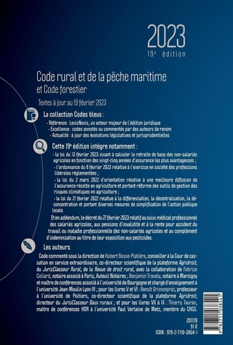 Code rural et de la pêche maritime  Edition 2023