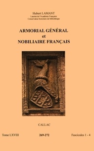 Hubert Lamant - Armorial général et nobiliaire français - Tome 68 fascicules 1-4, Callac.