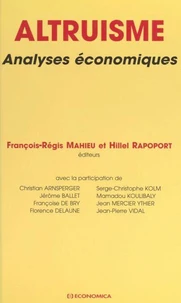 Altruisme. Analyses Economiques