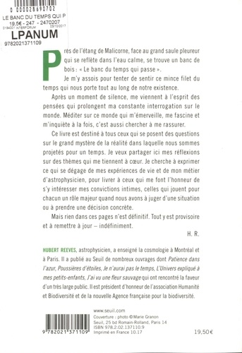 Le Banc Du Temps Qui Passe Meditations Cosmiques De Hubert Reeves Grand Format Livre Decitre Le Banc Du Temps Qui Passe Meditations Cosmiques De Hubert Reeves Grand Format Livre Decitre