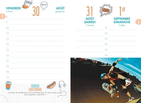 Agenda scolaire Skate Board  Edition 2019-2020