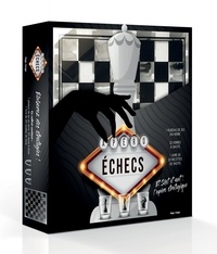  Hugo Image - Apéro échecs - Coffret avec 1 plateau de jeu en verre, 32 verres à shot et 1 livre de recettes.