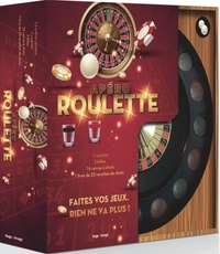  Hugo Image - Apéro roulette - Coffret avec 1 roulette, 2 billes, 16 verres à shots et 1 livre de recettes.