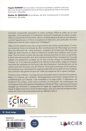 Droit constitutionnel. Approche critique et interdisciplinaire Tome 1, L'Etat