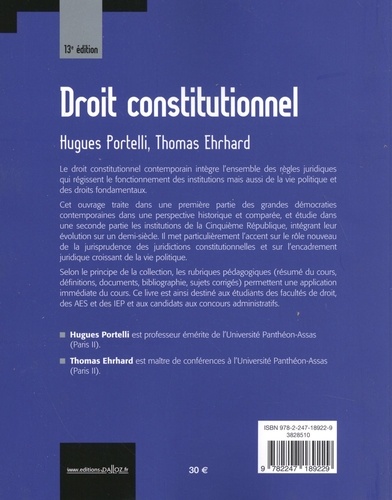 Droit constitutionnel 13e édition