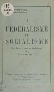 Fédéralisme et socialisme