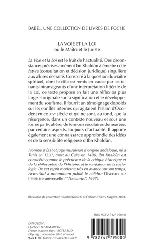 La voie et la loi. Ou Le maître et le juriste