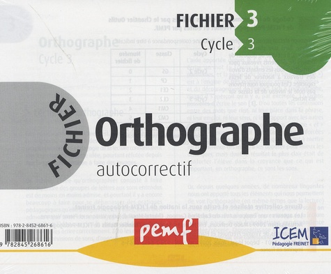 Orthographe CE2. Fichier autocorrectif 3