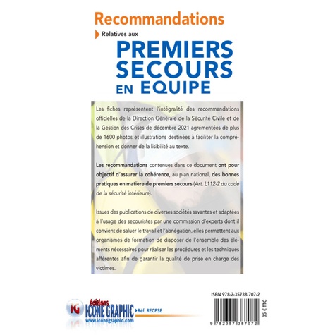 Premiers Secours en Equipe PSE 1 & 2. Recommandations intégrales illustrées  Edition 2021