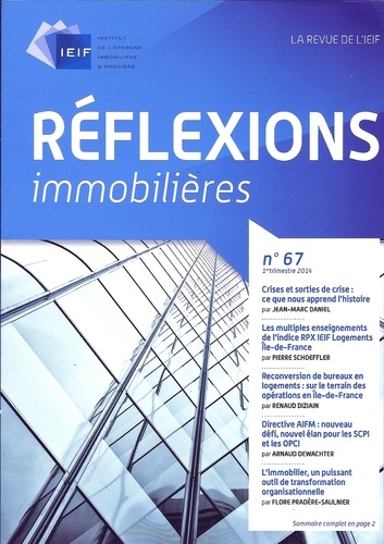  IEIF - Réflexions immobilières N° 67, 1er trimestre 2014 : .