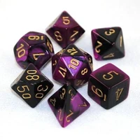 Set de 7 dés Chessex - Gemini - Noir-violet/Or