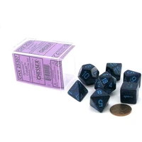 Set de 7 dés Chessex - Granite - Cobalt cobalt/Bleu