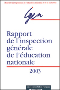  IGEN - Rapport de l'inspection générale de l'éducation nationale.