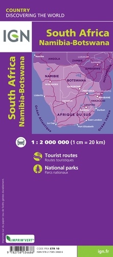Afrique du Sud, Namibie, Botswana. 1/2 000 000