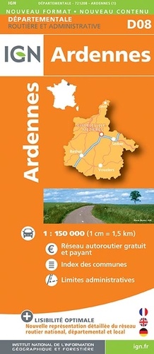  IGN - Ardennes - 1/150 000.