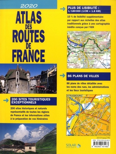 Atlas des routes de France. 1/180 000  Edition 2020