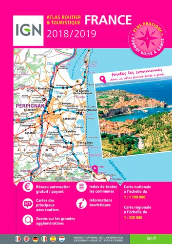 Atlas routier & touristique France  Edition 2018-2019 - Occasion
