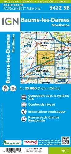 Baume-les-Dames, Montbozon. 1/25 000