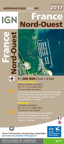  IGN - France nord-ouest - 1/500000.
