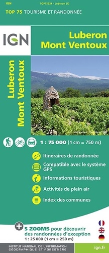  IGN - Luberon, Mont Ventoux - 1/75 000.