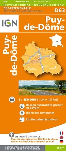  IGN - Puy-de-Dôme - 1/150 000.