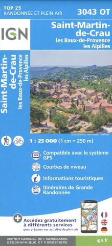 Saint-Martin-de-Crau, Les Baux de Provence, Les Alpilles. 1/25 000
