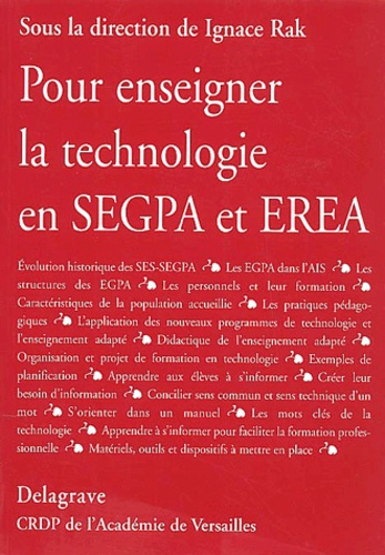 Ignace Rak - Pour Enseigner La Technologie En Segpa Et Erea.