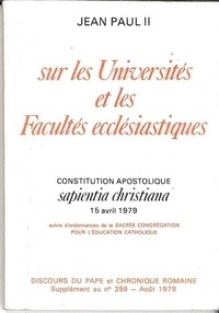 Ii Jean-paul - Sur les Universités catholiques - Constitution apostolique.