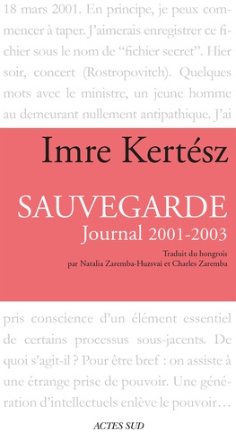 Sauvegarde. Journal 2001-2003