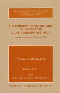 L'interruption volontaire de grossesse dans l'Europe des Neuf