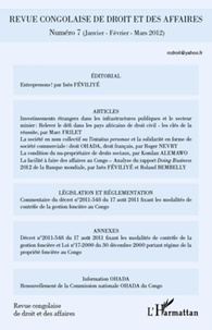 Inès Féviliyé - Revue congolaise de droit et des affaires - 7 (janvier/février/mars 2012).