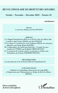 Inès Féviliyé - Revue congolaise de droit et des affaires - octobre - novembre - décembre 2012.