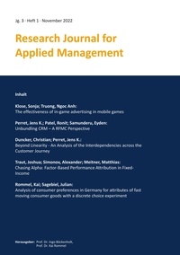 Ingo Böckenholt et Kai Rommel - Research Journal for Applied Management - Jg. 3, Heft 1.
