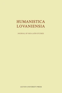 Humanistica Lovaniensia - Journal of Neo-Latin Studies Volume LXV/2016