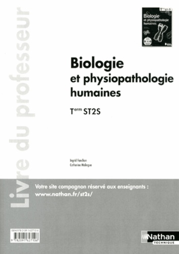 Ingrid Fanchon et Catherine Malingue - Biologie et physiopathologie humaines Tle ST2S - Livre du professeur.