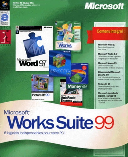  Microsoft - Works Suite 99. 6 Cédérom