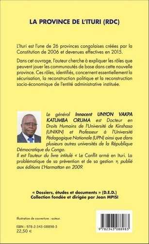 La province de l'Ituri (RDC). Rôles des communautés de base face aux enjeux géostratégiques, géopolitiques et socio-économiques