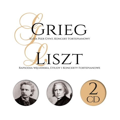 Edvard Grieg et Franz Liszt - Suite Peer Gynt, Koncert Fortepianowy ; Rapsodia Wegierska, Etiudy, Koncerty Fortepianowe.
